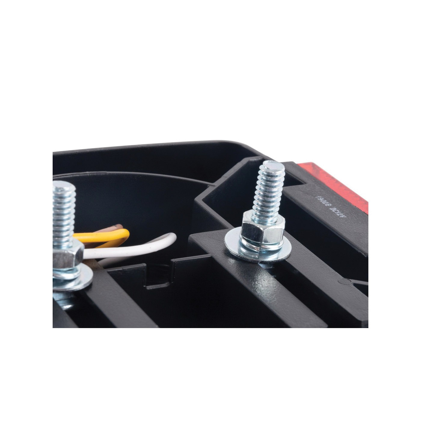 Blazer C7483RTM Stop/Turn/Tail Light, LH Submersible, 5-1/4 in L, 5-1/8 in W, 1-3/4 in H, LED Lamp, Red, Black Housing