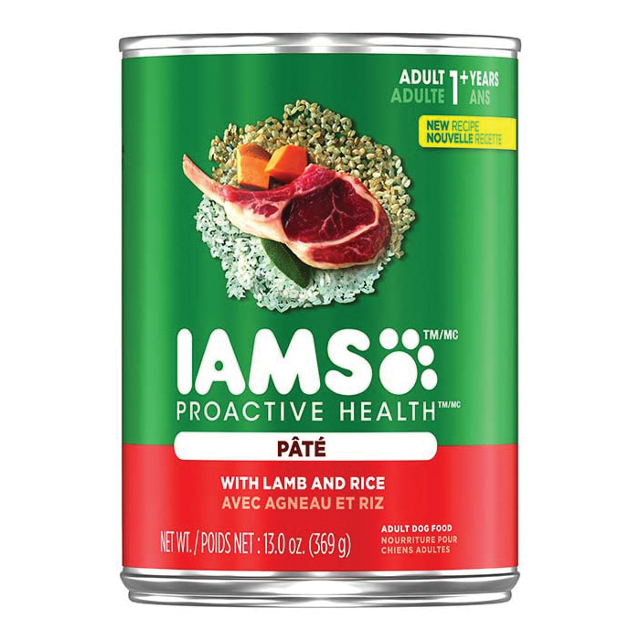 Iams PROACTIVE HEALTH 01331 Dog Food, Wet, Lamb, Rice, 13 oz