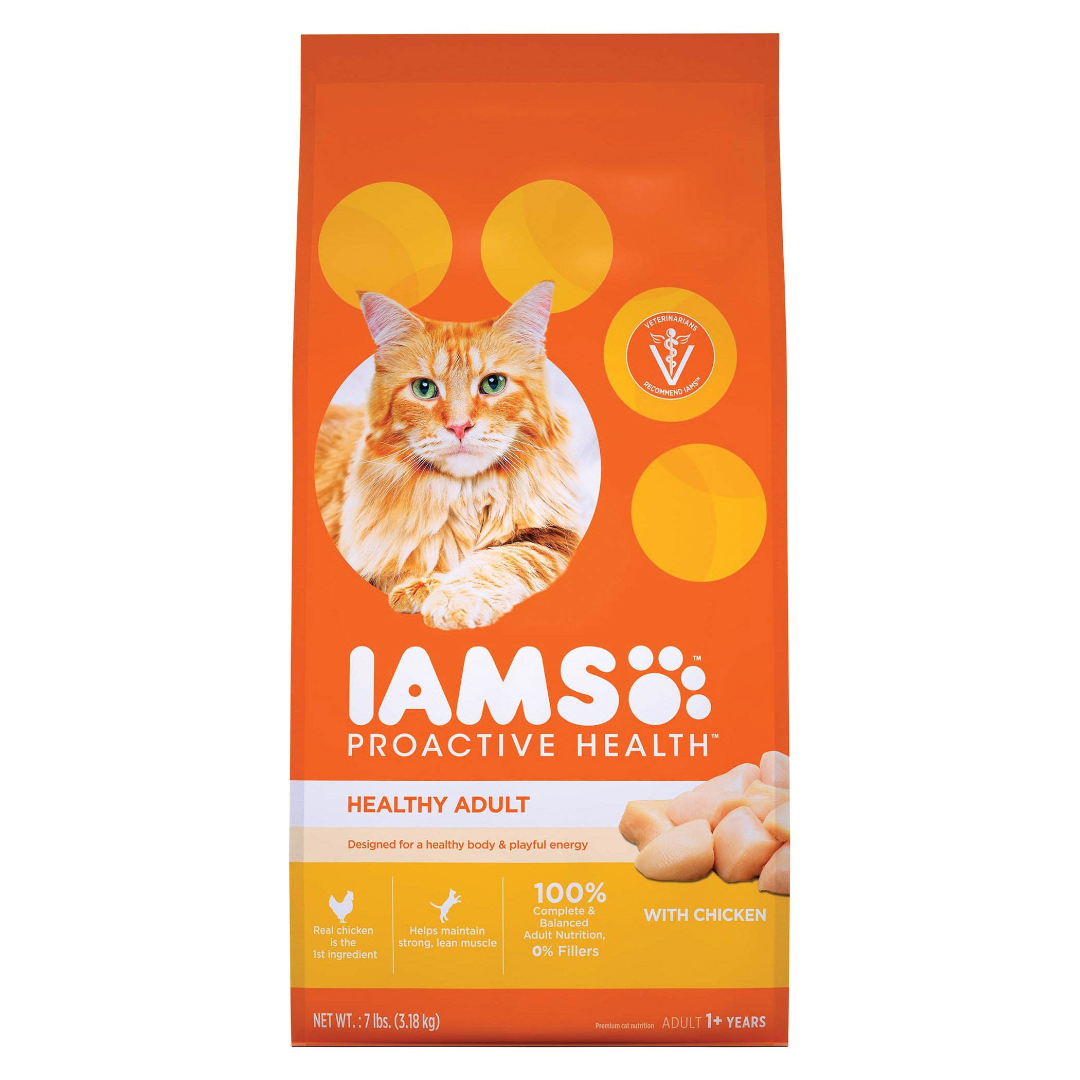 Iams PROACTIVE HEALTH 03915 Cat Food, Chicken, 7 lb