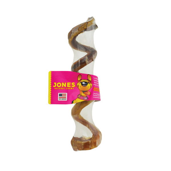 Jones Natural Chews 2701 Curly Q Dog Chew, S, M, L, 0.7 oz, Pack