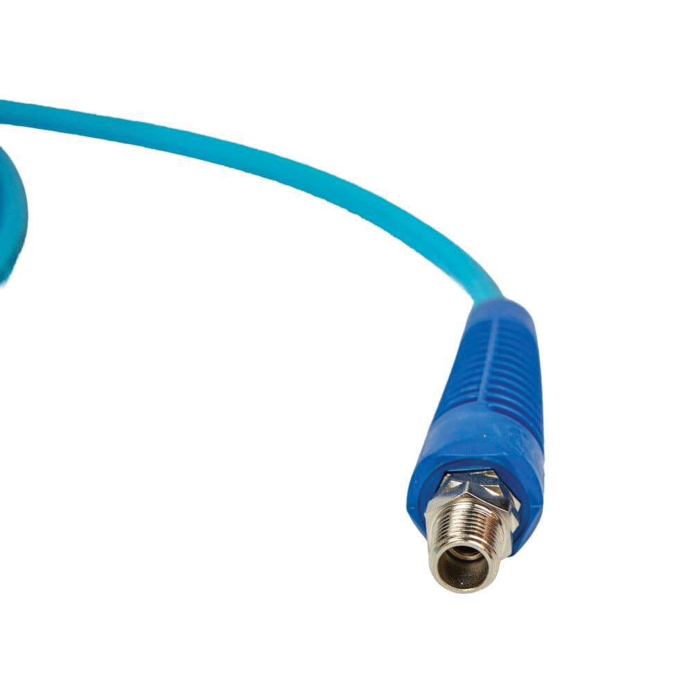 Forney 75450 Flex Air Hose, 1/4 in ID, 25 ft L, MNPT, 210 psi Pressure, Polyurethane, Blue - 5