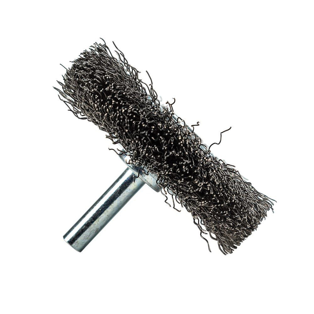 Forney 60015 Wire Wheel Brush, 2-1/2 in Dia, 1/4 in Arbor/Shank, Crimped Bristle, 0.012 in Dia Bristle