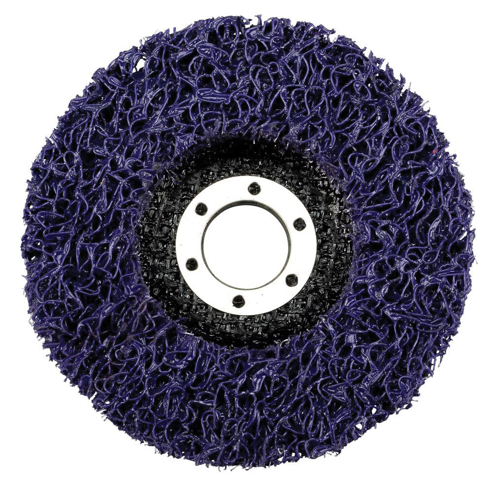 Forney 71946 Strip and Finish Disc, 4-1/2 in Dia, 7/8 in Arbor/Shank, Metal Bristle - 5