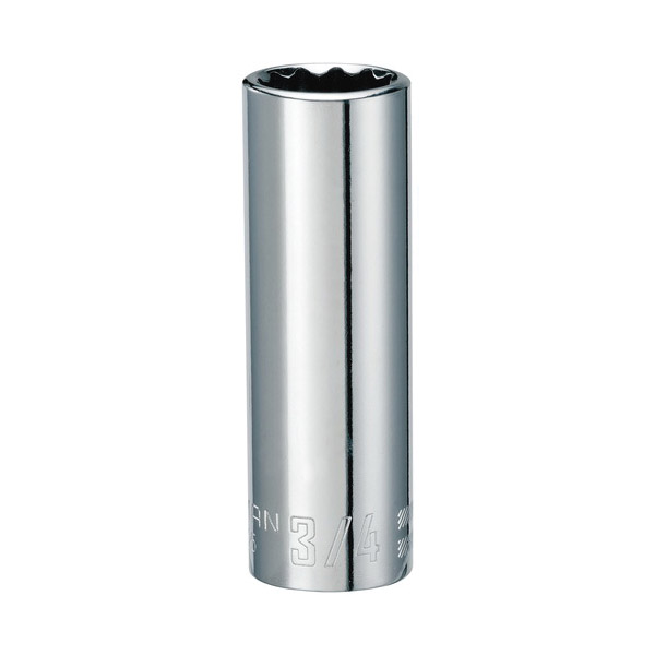 CMMT47525 Socket, 3/4 in Socket, 1/2 in Drive, 12-Point, Alloy Steel, Polished Chrome