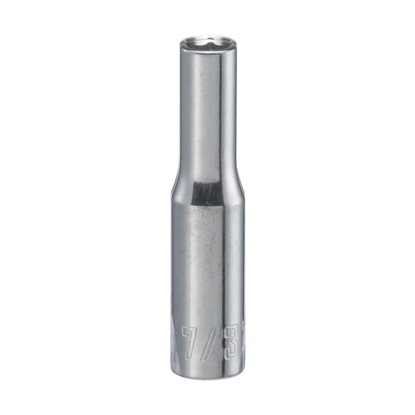 CMMT43572 Socket, 7/32 in Socket, 1/2 in Drive, 6-Point, Alloy Steel, Polished Chrome
