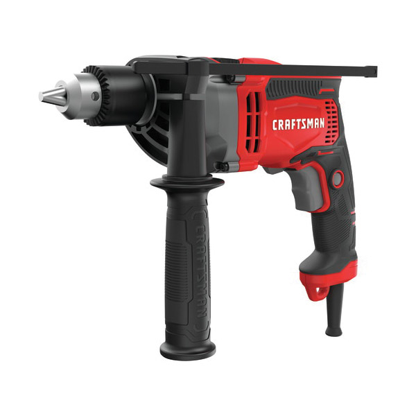 CRAFTSMAN CMED741 Hammer Drill, 7 A, 1/2 in Chuck, Keyed Chuck, Includes: (1) Chuck Key and Key Holder, (1) Side Handle - 1