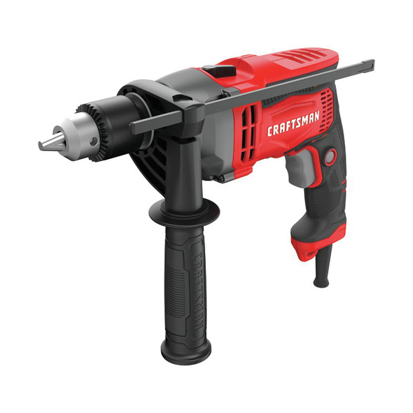 CRAFTSMAN CMED741 Hammer Drill, 7 A, 1/2 in Chuck, Keyed Chuck, Includes: (1) Chuck Key and Key Holder, (1) Side Handle - 3