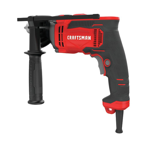 CRAFTSMAN CMED741 Hammer Drill, 7 A, 1/2 in Chuck, Keyed Chuck, Includes: (1) Chuck Key and Key Holder, (1) Side Handle - 5