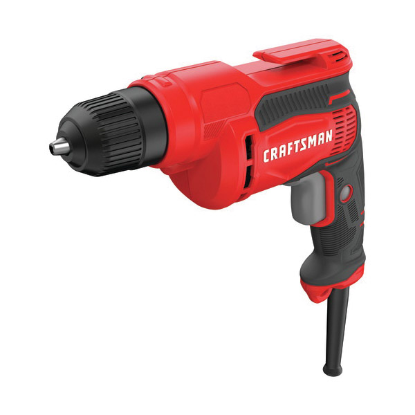 CRAFTSMAN CMED731 Drill Driver, 7 A, 3/8 in Chuck, Keyless Chuck, Includes: Forward, Reverse Switch - 3