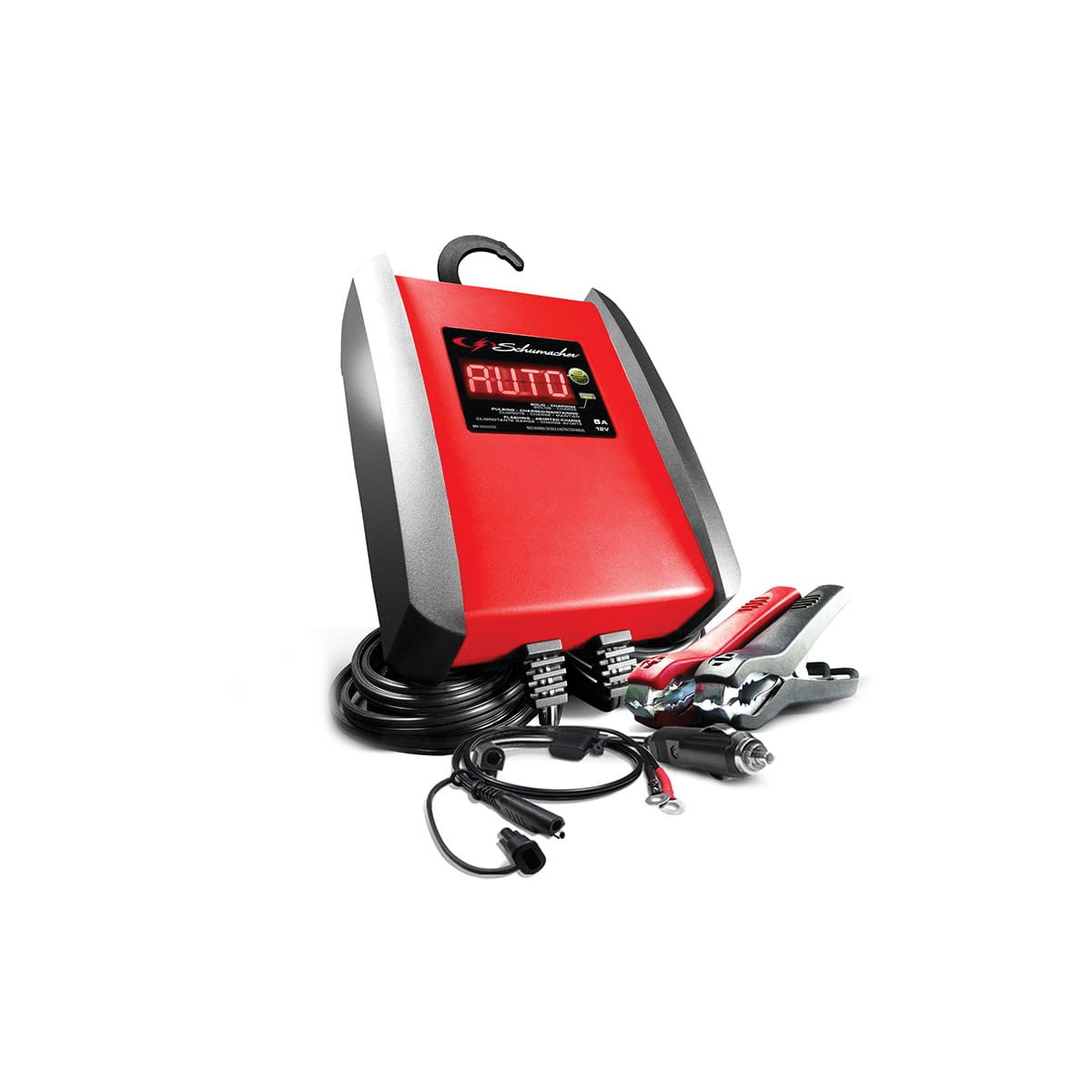 SP1298 Automatic Battery Charger, 12 V Output, 12/6 V Battery, 6 A Charge, Red