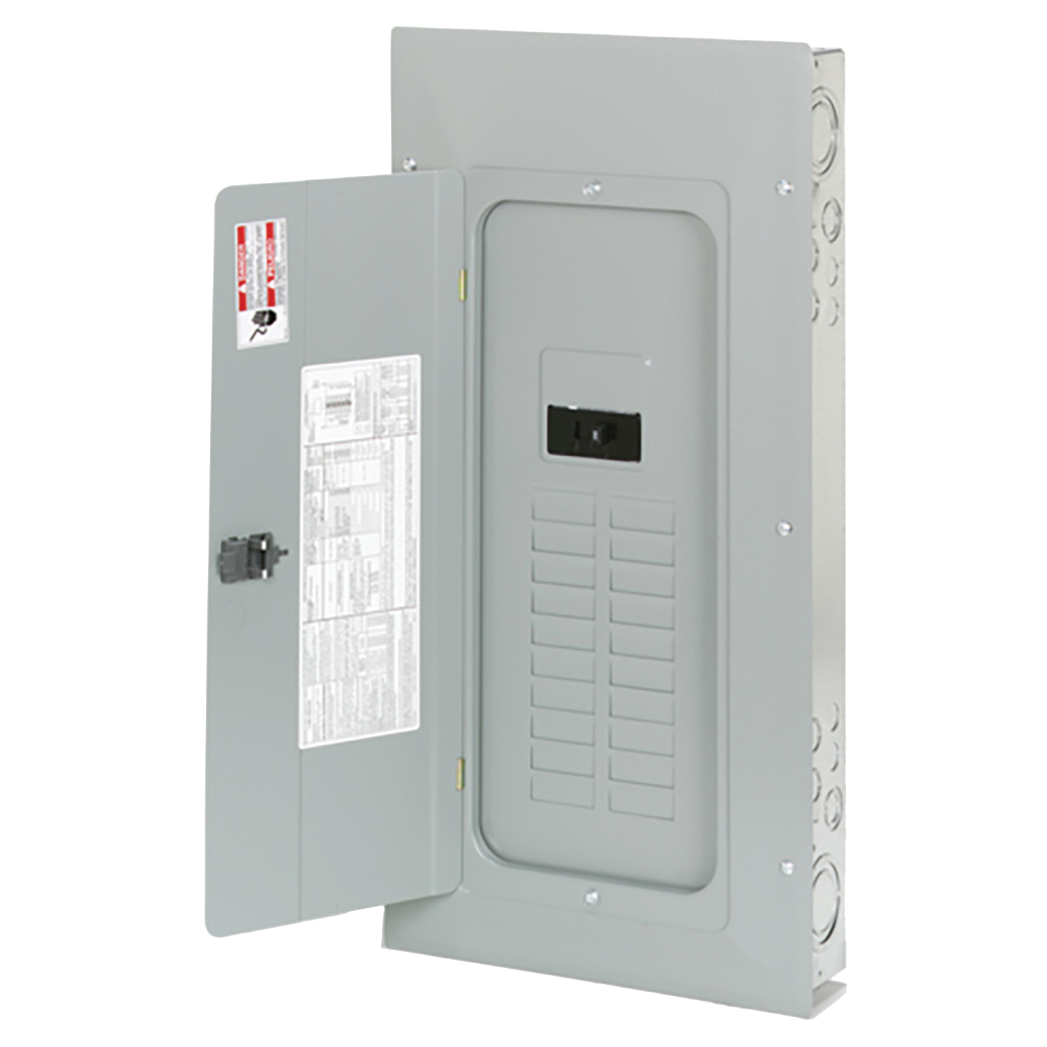 BRP20B200 Indoor Load Center, 40-Pole, 200 A, 20-Space, 40-Circuit, Main Breaker, NEMA 1 Enclosure, Bolt