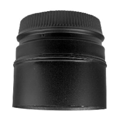 DSP8SA-1 Stove Adapter, 8 in Dia, 7 in L, Stainless Steel, Black