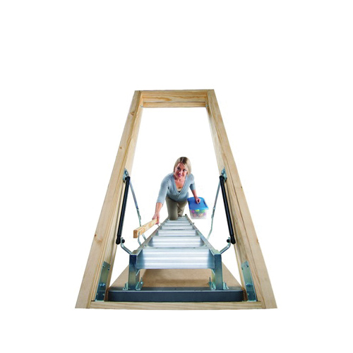 Louisville AEE3010 Energy Efficient Attic Ladder, 7.58 to 10.25 ft H Ceiling, 30 x 54 in Ceiling Opening, 375 lb - 4