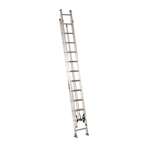 AE2200 Series AE2224 Extension Ladder, 23 ft 8 in H Reach, 300 lb, 24-Step, 1-1/2 in D Step, Aluminum