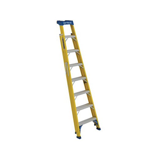 Louisville FXS2000 FXS2008 Step Ladder, 11 ft 4 in Max Reach H, 7-Step, 250 lb, Type I Duty Rating, 3 in D Step - 2