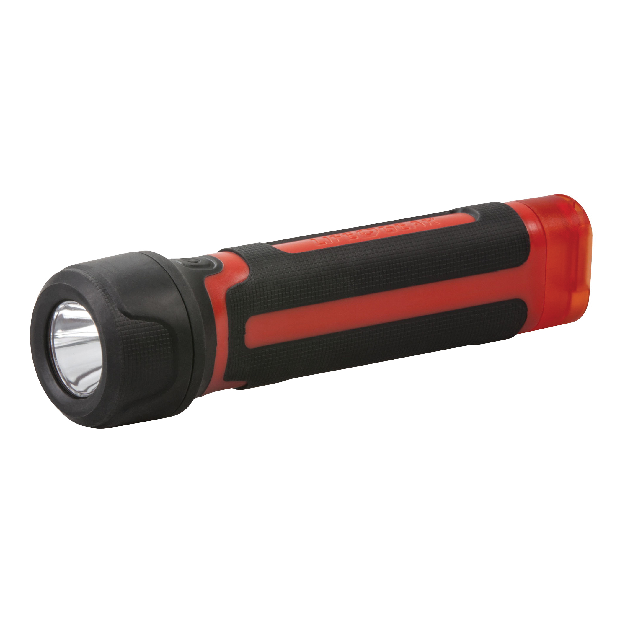 46-3762 Handheld Flashlight, AA Battery, LED Lamp, 120 Lumens Lumens, 120 hr Run Time, Black/Red