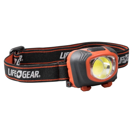41-3765 Headlamp, AAA Battery, Alkaline Battery, LED Lamp, 260 Lumens, 3 hr Run Time, Black/Red