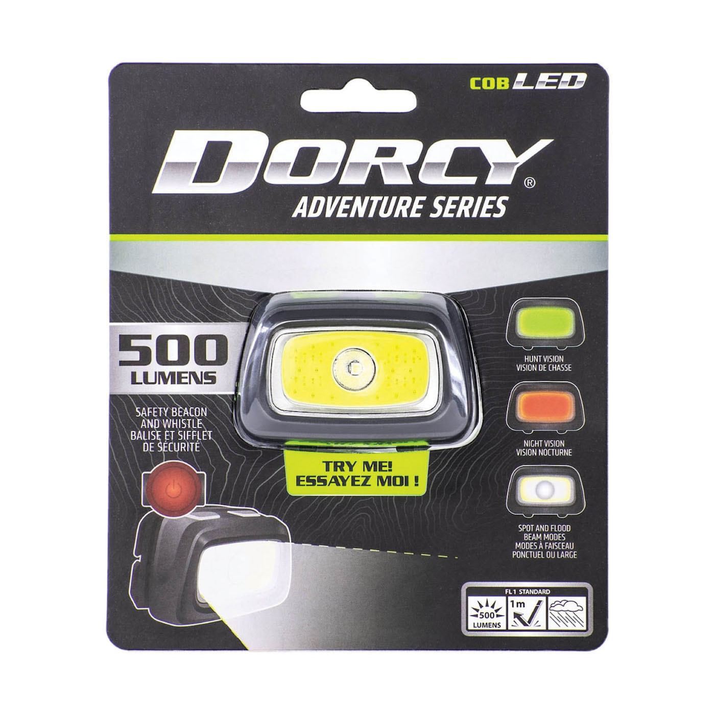 LIFE+GEAR 41-3912 Headlamp, AAA Battery, Alkaline Battery, LED Lamp, 330 Lumens, Spot Beam, 3 hr Run Time - 2