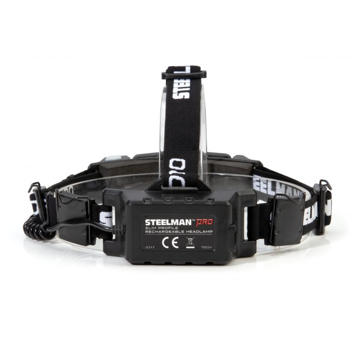 Pro LED Headlamp, Steelman, Rechargeable Battery, 250 Lumen - 5