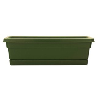 WB2412OG Window Box Planter, 7.22 in H, 8 in W, 23-3/4 in D, Dynamic Design, Polyresin, Olive Green