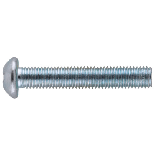 HILLMAN 45489 Machine Screw, 1/4-28 Thread, 3 in L, Fine Thread, Round Head, Phillips Drive, Zinc, 12 PK - 2