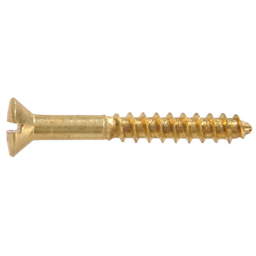 HILLMAN 1164 Screw, #6 Thread, 3/4 in L, Oval Head, Slotted Drive, Brass, 48 PK - 2