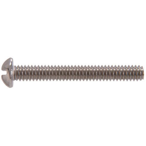 Machine Screw, Hillman, #18-8, Stainless Steel, Slotted-Drive, Round-Head, #10-24 1/2 in - 2