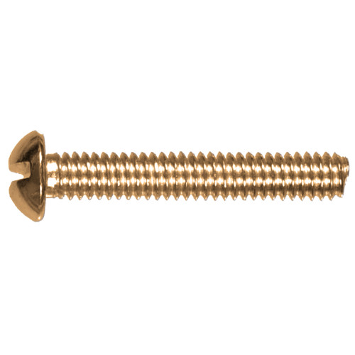 HILLMAN 45285 Machine Screw, #10-32 Thread, 2-1/2 in L, Fine Thread, Round Head, Slotted Drive, Brass, 15 PK - 2
