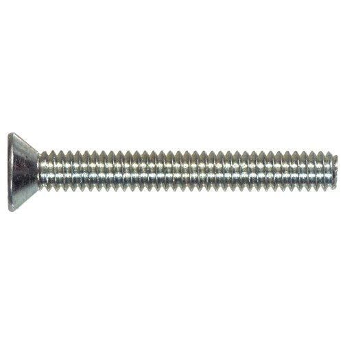 HILLMAN 2099 Machine Screw, #10-24 Thread, 1/2 in L, Coarse Thread, Flat Head, Slotted Drive, Steel, Zinc, 39 PK - 2