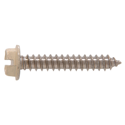 HILLMAN 4450 Screw, #8 Thread, 5/8 in L, Washer Head, Hex, Slotted Drive, Stainless Steel, 20 PK - 2