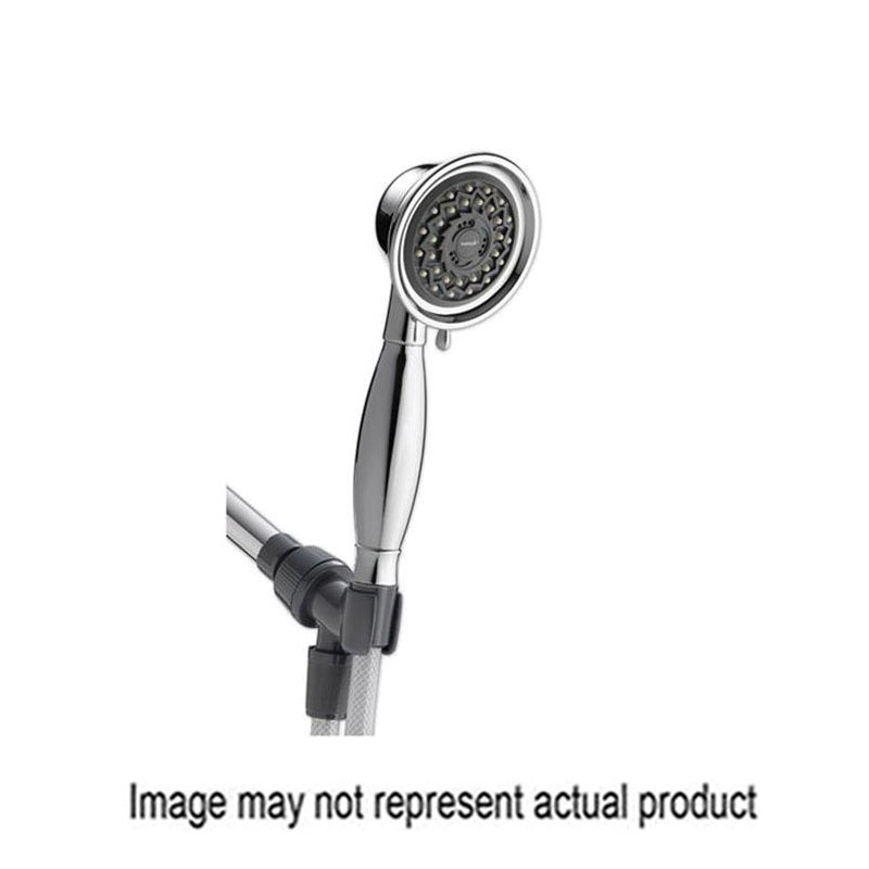 PowerSpray VAT-343E Handheld Shower, 1/2 in Connection, 1.8 gpm, 3-Spray Function, Metal, Chrome, 5 ft L Hose