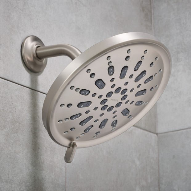 Moen Enthrall Series 21532EPSRN Shower Head, Round, 1.75 gpm, 1/2 in Connection, IPS, 5-Spray Function, Plastic - 3