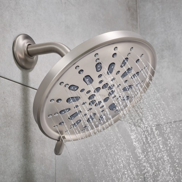 Moen Enthrall Series 21532EPSRN Shower Head, Round, 1.75 gpm, 1/2 in Connection, IPS, 5-Spray Function, Plastic - 4