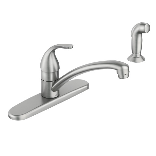 Moen Adler 87604SRS Kitchen Faucet, 1.5 gpm, 4 -Faucet Hole, Spot Resistant Stainless, Sink Deck Mounting, Lever Handle