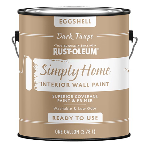 SIMPLY HOME 332142 Wall Paint, Eggshell, Dark Taupe, 1 gal