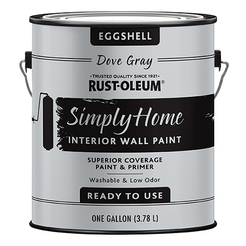 SIMPLY HOME 339521 Wall Paint, Eggshell, Dove Gray, 1 gal