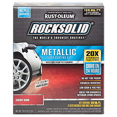 Rust-Oleum RockSolid Floor Coating, Metallic, Cherry, 70 oz - 1