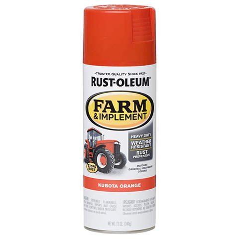 280142 Farm Equipment Spray , Gloss, Kubota Orange, 12 oz, Can