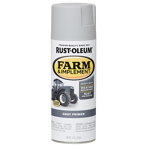 280146 Farm Equipment Spray , Gloss, Gray Primer, 12 oz, Can