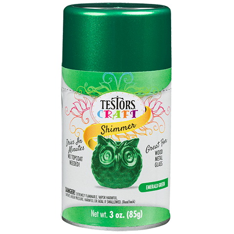 Testors 304363 Craft Spray Paint, Shimmer, Emerald Green, 3 oz, Can