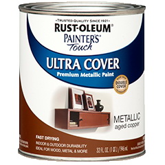 Painter's Touch Ultra Cover 258203 Metallic Paint, Metallic, Aged Copper, 1 qt