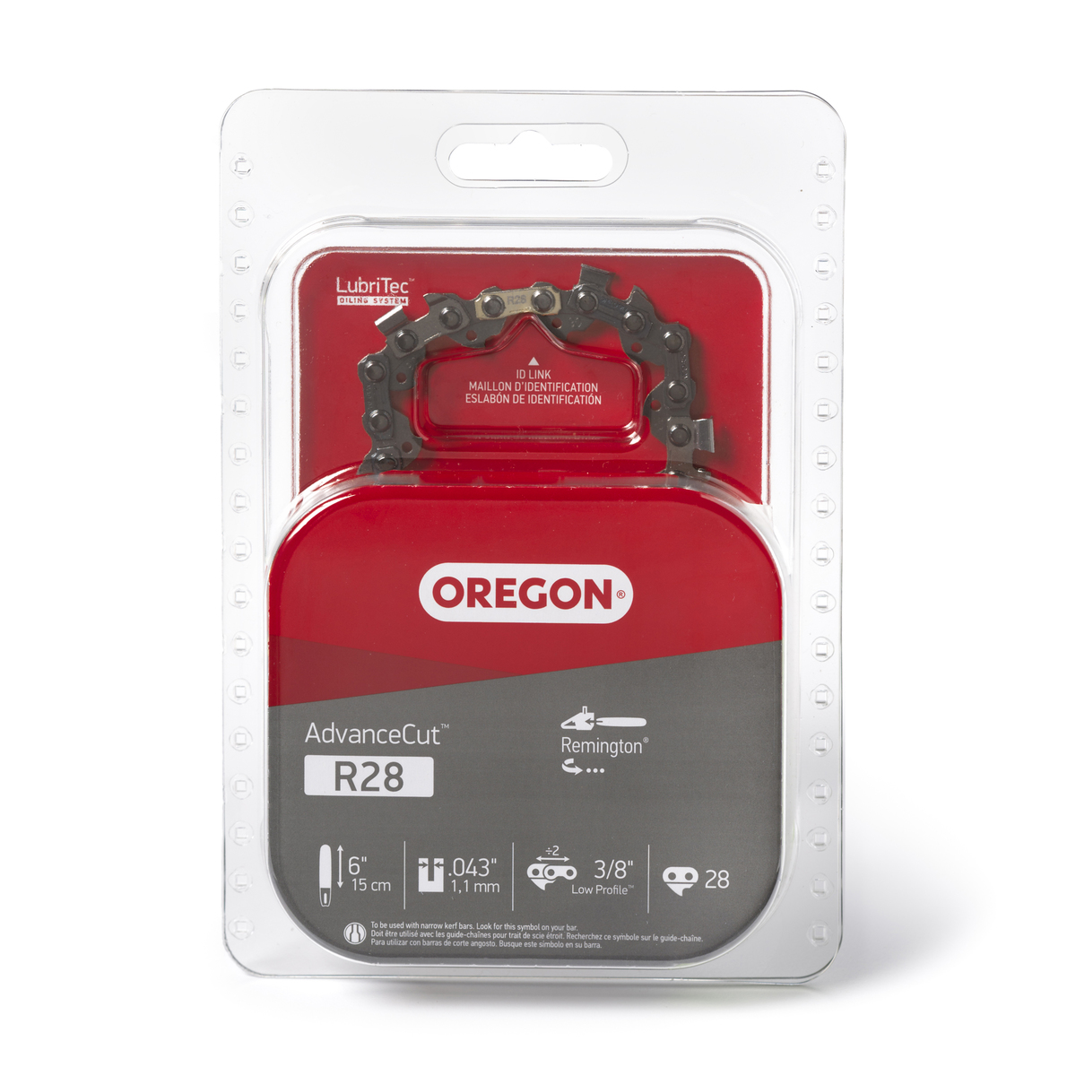 Chainsaw Chain, Oregon, 6 in L Bar, 0.043 in Gauge, 3/8 in TPI/Pitch, 28-Link - 4