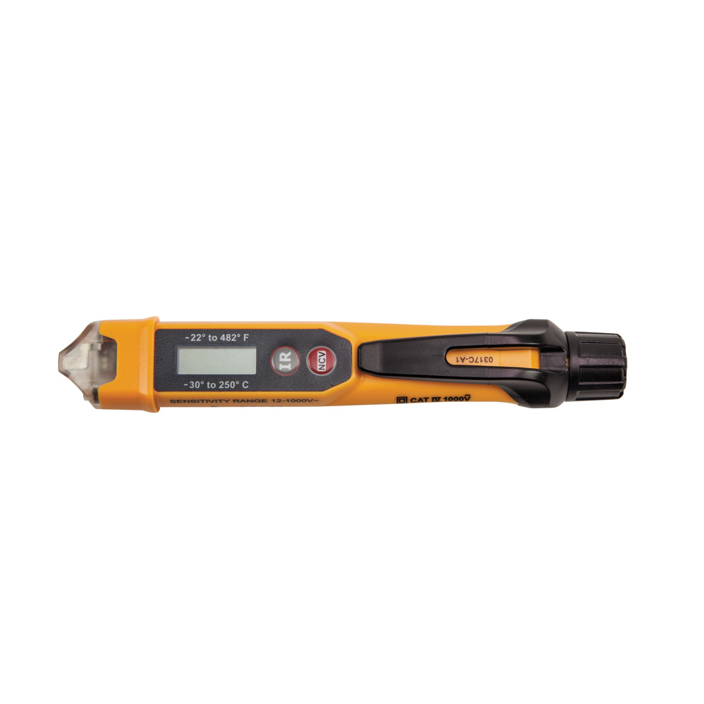 Klein Tools NCVT-4IR Non-Contact Tester with Thermometer, 12 to 1000 VAC, 50 to 500 Hz, -22 to 482 deg F