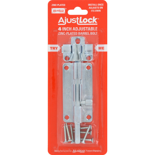 Hillman 321066 Barrel Bolt, Zinc, 4 in L