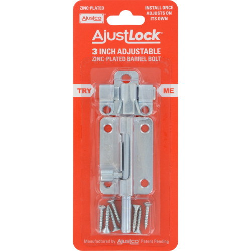 Hillman 321064 Barrel Bolt, Zinc, 3 in L, 1 PK