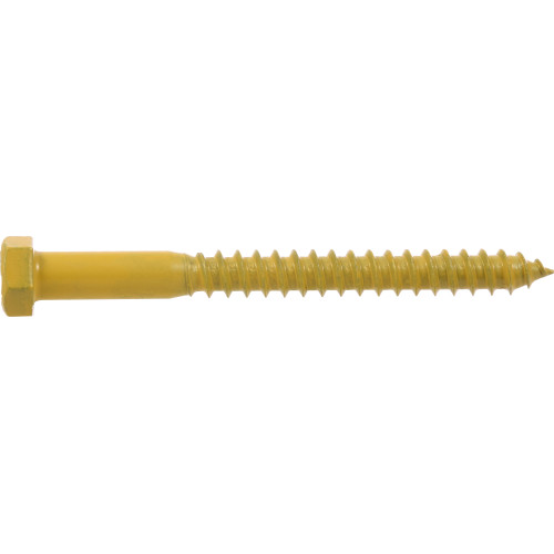 Deck Lag Bolt, Deck Plus, Zinc-Plated, Hex, 3/8 in x 4 in - 2