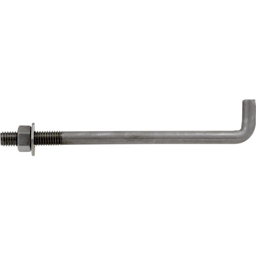 Anchor Bolt, Hillman, Nut & Washer, 1/2 in x 8 in - 2
