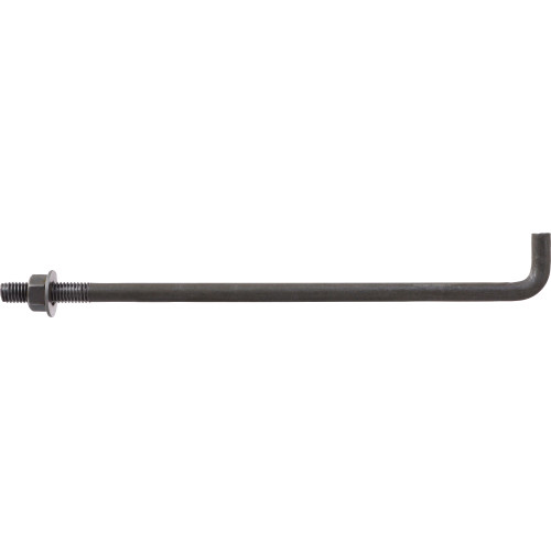 Anchor Bolt, Hillman, Nut & Washer, 1/2 in x 12 in - 2