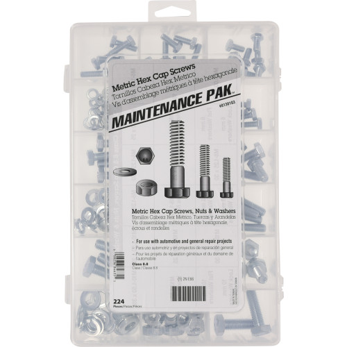 Maintenance PAK Series Fastener Kit, Hillman, Steel, Zinc, 224-Piece - 3