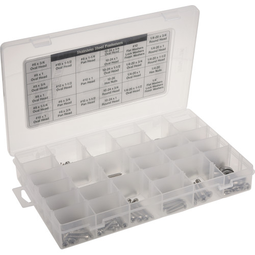 Maintenance PAK Series Fastener Assortment Kit, Hillman, Stainless Steel, 252-Piece - 2